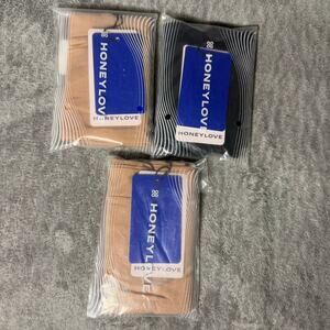 Honeylove Blisswear HR Boyshort and Silhouette Brief Bundle, Sand and Black, 1X